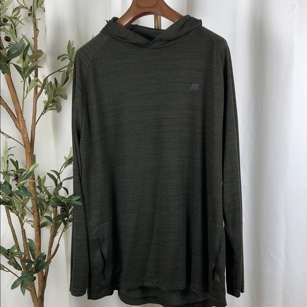 Russell Athletic Dark Olive Green Pullover Hoodie Shirt 3XL (M1)